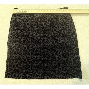 G.H. Bass & Co. Corduroy Skirt Black Gray Floral Cheetah Print Heritage Size 12